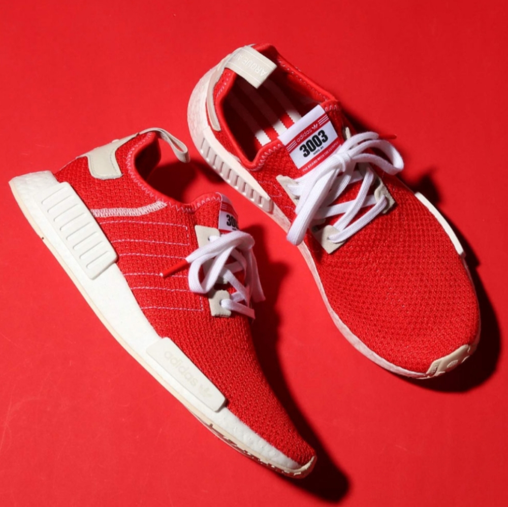 NWT adidas NMD_R1 Red Running Workout Shoes - Picture 3 of 7